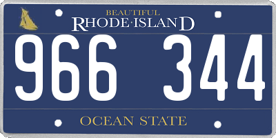 RI license plate 966344