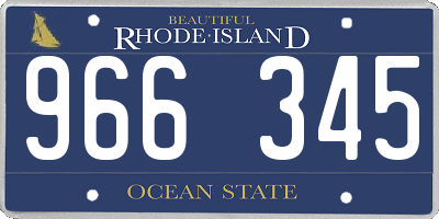 RI license plate 966345