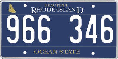 RI license plate 966346
