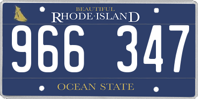 RI license plate 966347