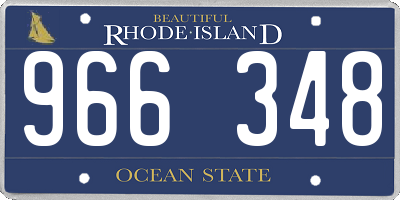 RI license plate 966348