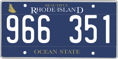 RI license plate 966351