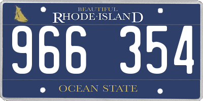 RI license plate 966354