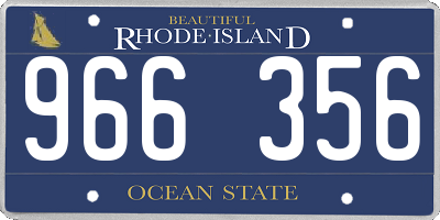 RI license plate 966356