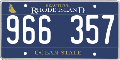 RI license plate 966357