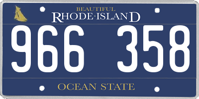 RI license plate 966358
