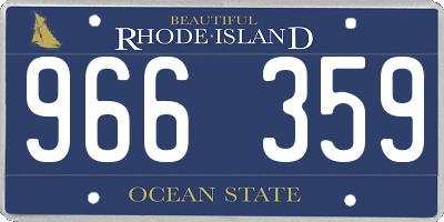RI license plate 966359