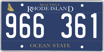 RI license plate 966361