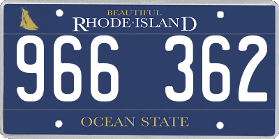 RI license plate 966362