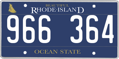 RI license plate 966364