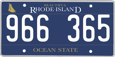 RI license plate 966365