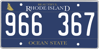 RI license plate 966367