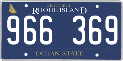 RI license plate 966369