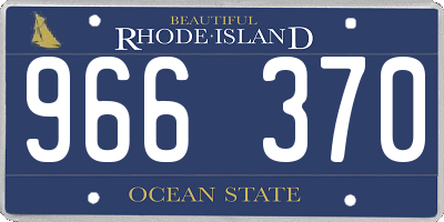 RI license plate 966370