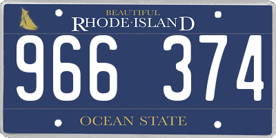 RI license plate 966374