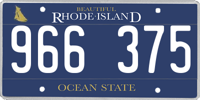 RI license plate 966375