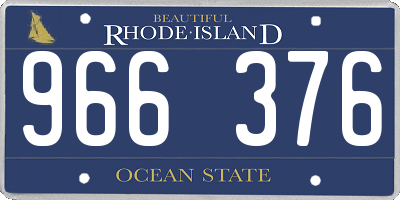 RI license plate 966376