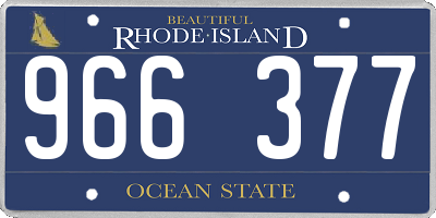 RI license plate 966377