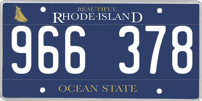 RI license plate 966378