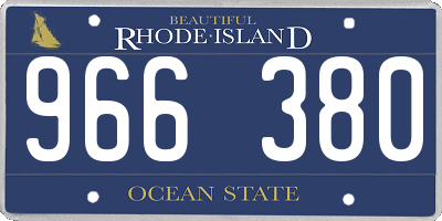 RI license plate 966380