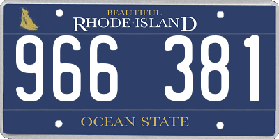 RI license plate 966381