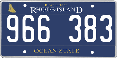 RI license plate 966383