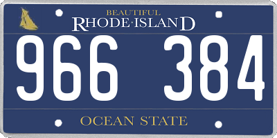 RI license plate 966384