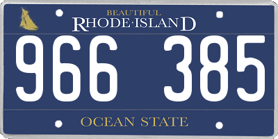 RI license plate 966385