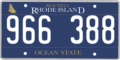 RI license plate 966388