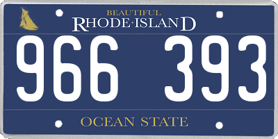 RI license plate 966393