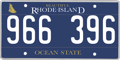 RI license plate 966396