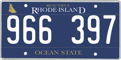 RI license plate 966397