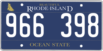 RI license plate 966398