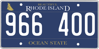 RI license plate 966400