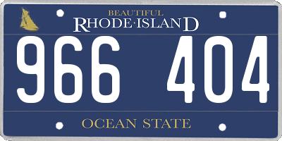 RI license plate 966404