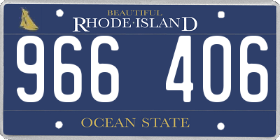 RI license plate 966406