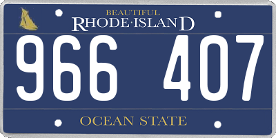 RI license plate 966407