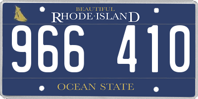 RI license plate 966410