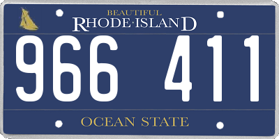 RI license plate 966411