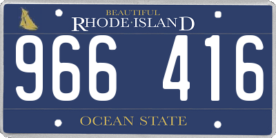 RI license plate 966416