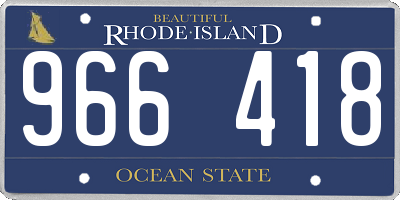 RI license plate 966418