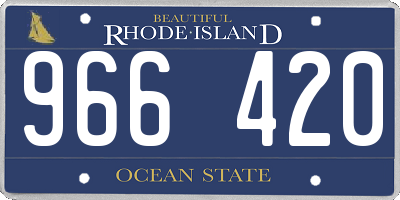 RI license plate 966420
