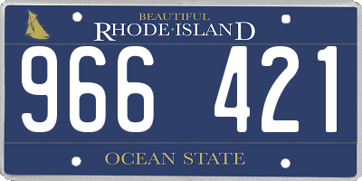 RI license plate 966421