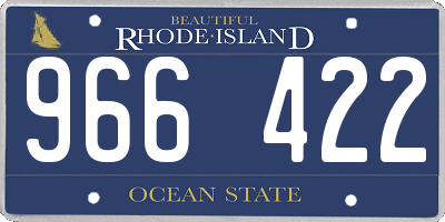 RI license plate 966422