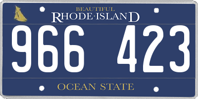 RI license plate 966423