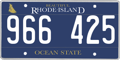 RI license plate 966425