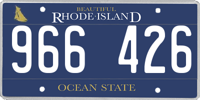 RI license plate 966426