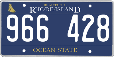 RI license plate 966428