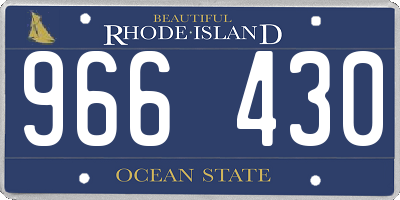 RI license plate 966430