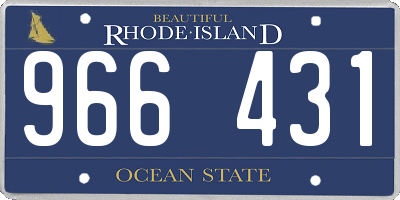 RI license plate 966431